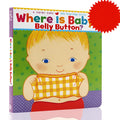 Dear Baby Picture Book Where Is the Belly Button by Karen Katz, 19x16.5cm cardboard cover showing a baby with hands on belly