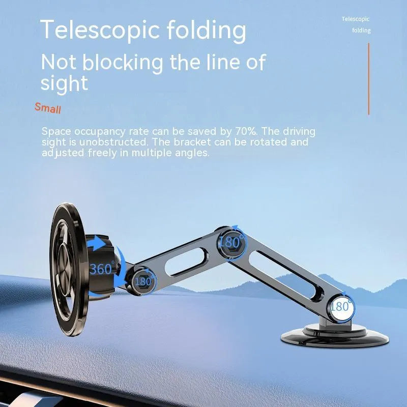 All-metal magnetic car phone holder in multiple colours with magnetic rings and spare adhesive pads