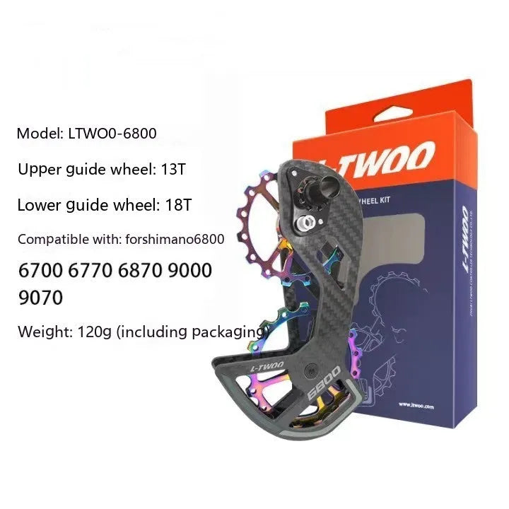 LTWOO 105 rear derailleur jockey wheel replacement set with 13T and 18T pulleys for Shimano R7000.