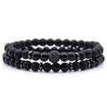 Micro-inlaid zircon bracelet with 6mm natural stone beads on elastic line, 19cm length, multicolour options