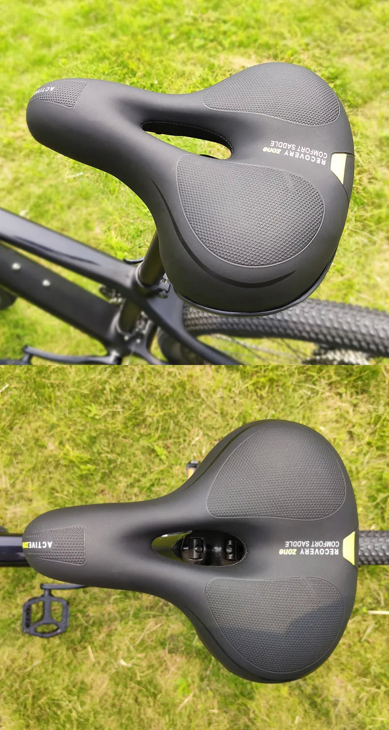 Bicycle cushion cover 25x21cm with spherical shock absorber seat in black red colour