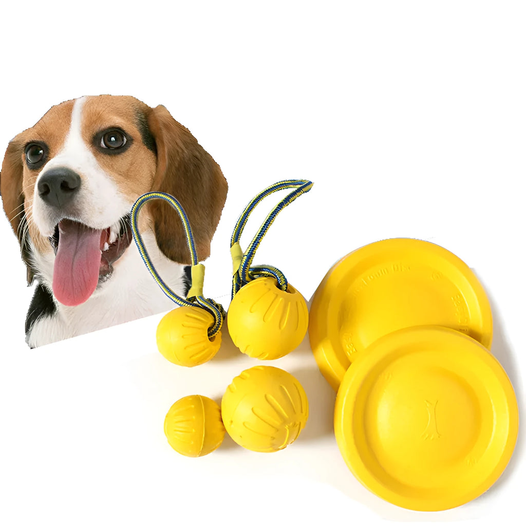 EVA interactive pet ball dog toy rubber frisbee pull ring for outdoor dog training exercise 22cm 28cm
