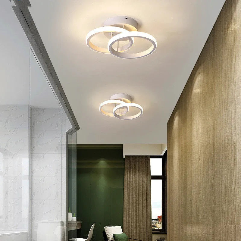 Geometric LED corridor wall lights in three styles for hotel and restaurant lighting