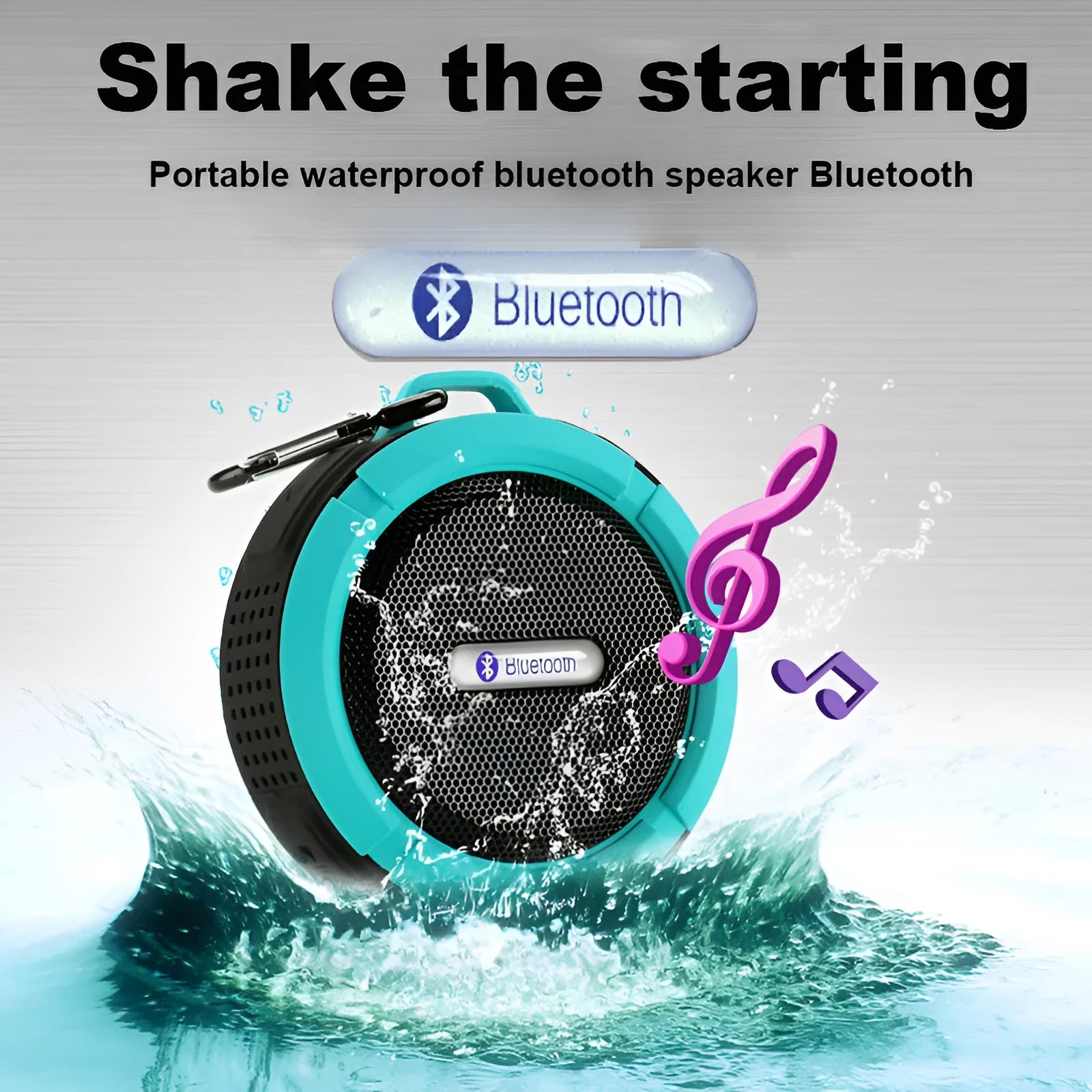 Waterproof Bluetooth speaker in Army Green with compact rectangular shape
