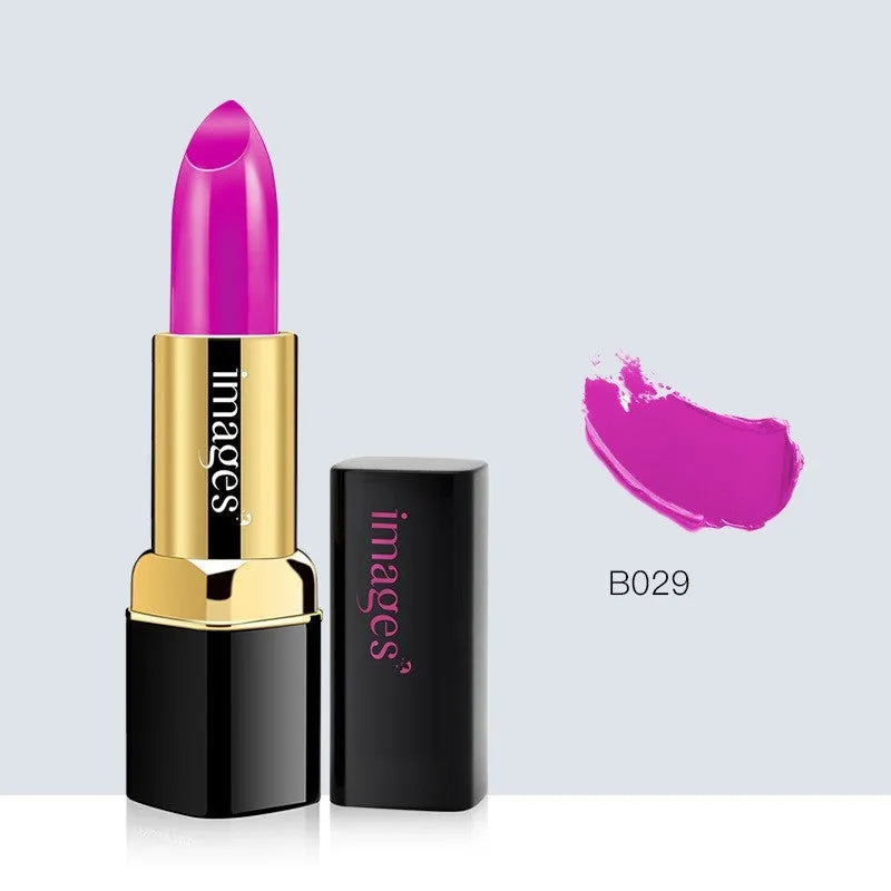 Moisturising lipstick lip gloss stick in 3.8g size, shown in a range of ten colours