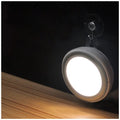 Circular white motion sensor LED light unit with 80mm diameter for cupboard or corridor
