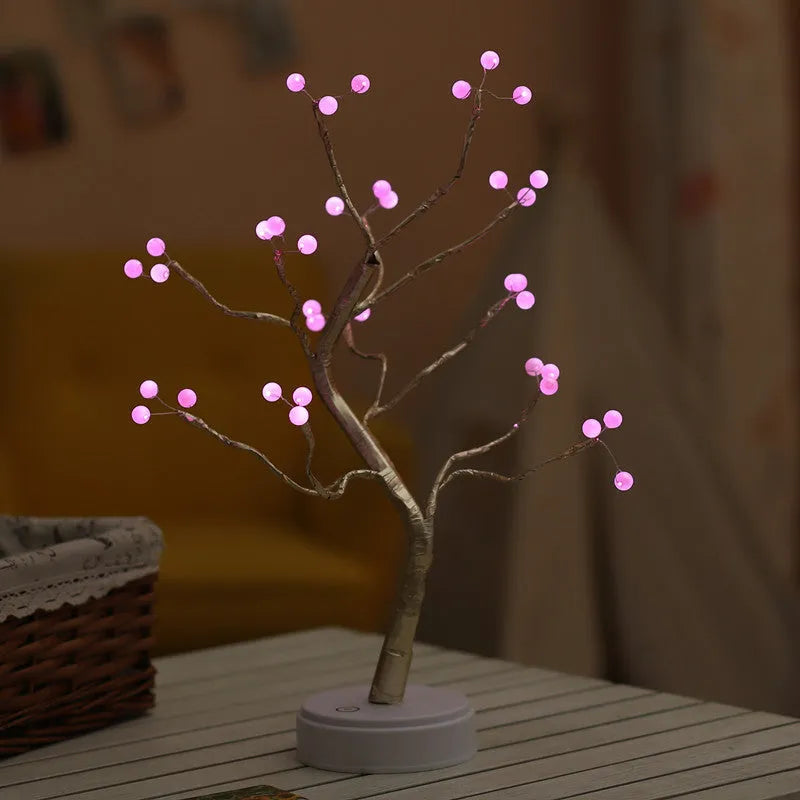 Christmas tree light with touch control, 108 LED firefly lights, USB powered decoration