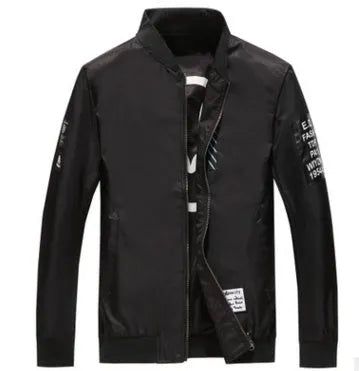 Reversible men's flight jacket showing stripe pattern in available colours