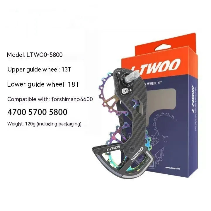 LTWOO 105 rear derailleur jockey wheel replacement set with 13T and 18T pulleys for Shimano R7000.
