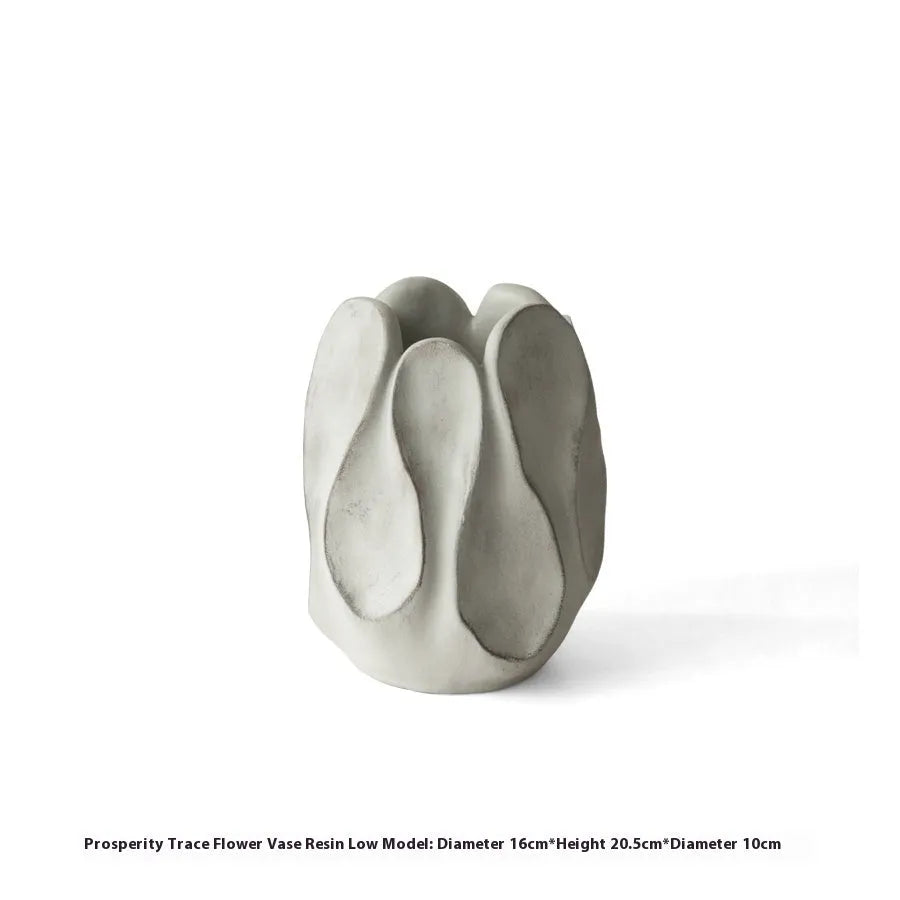 Irregular ceramic art vase in magnesium clay with artistic shape for home decoration