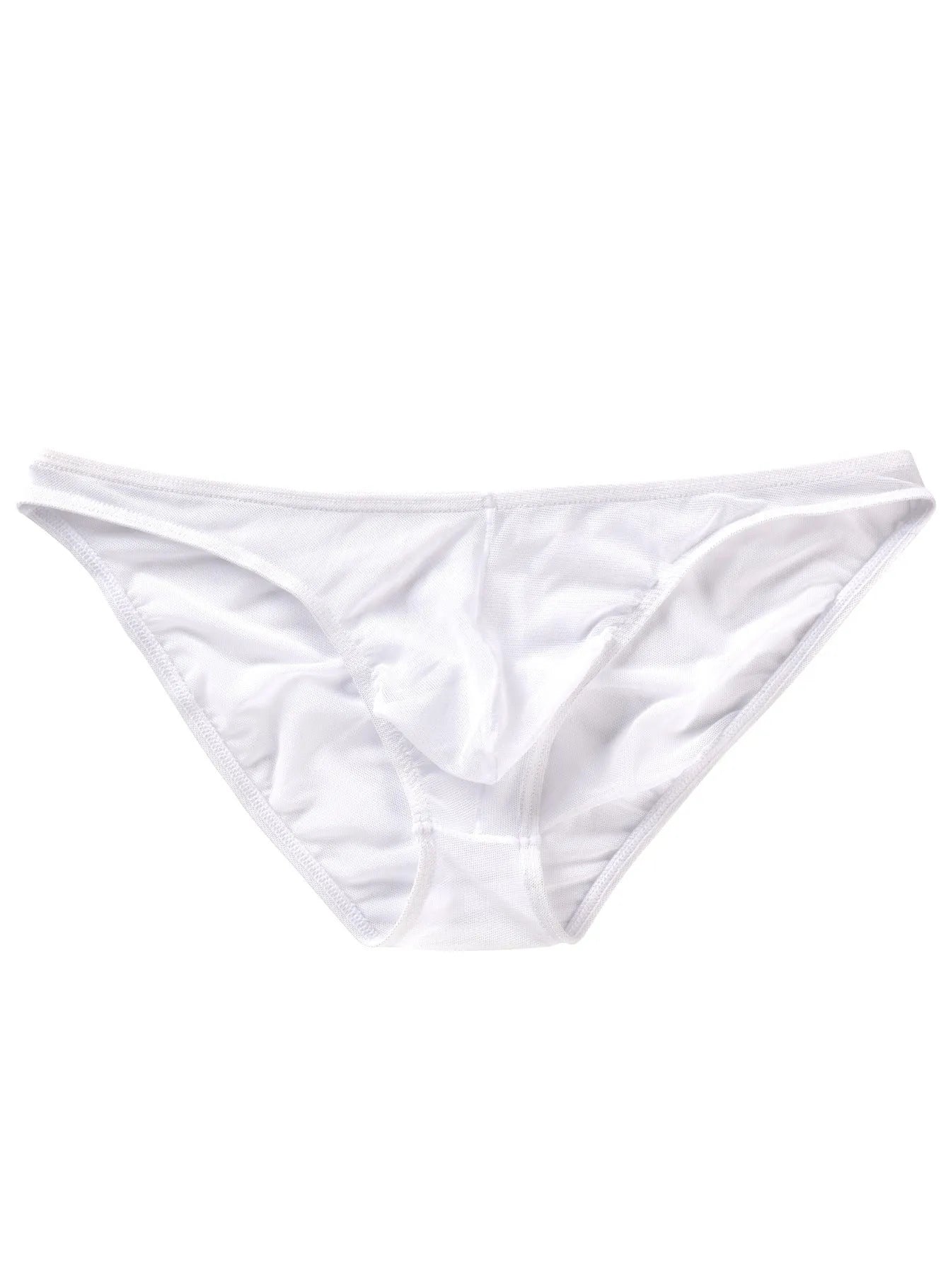 Men's black low waist ice silk shorts with quick-drying nylon fabric and triangular briefs style