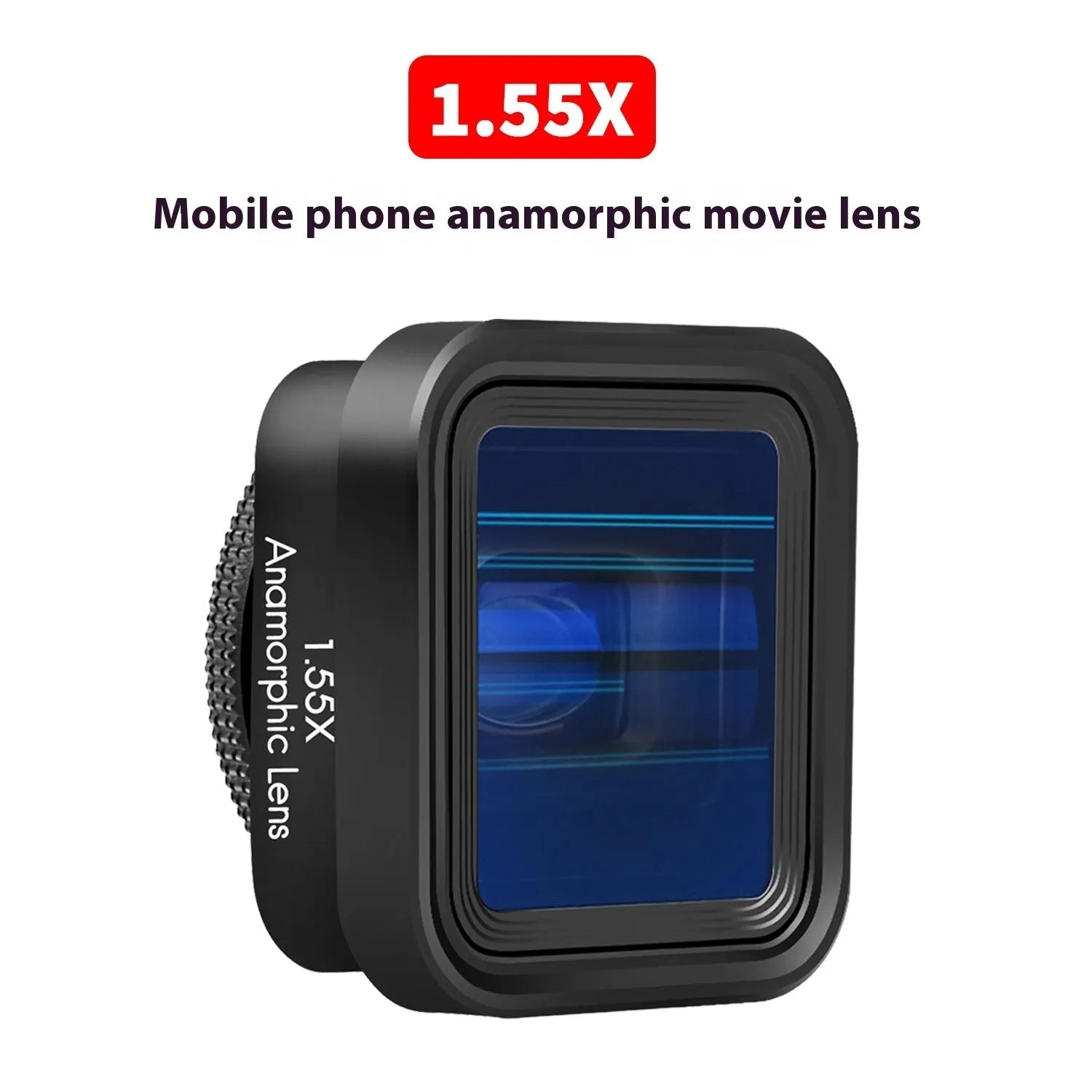 Black SANYK 1.33x smartphone anamorphic widescreen movie lens for cinematic video production