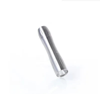 Waterproof LED flashlight with anodised aluminium alloy shell, black colour, non-slip grooved grip, and hand strap