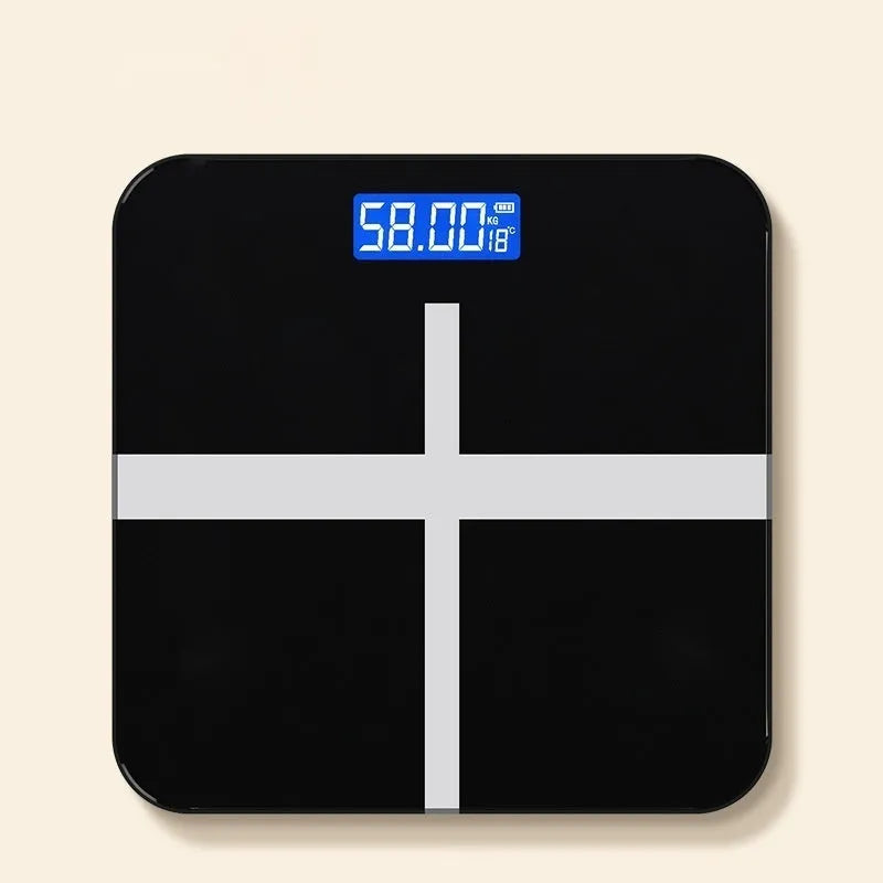 Digital bathroom weighing scale in 26cm square format with multiple colour and power options