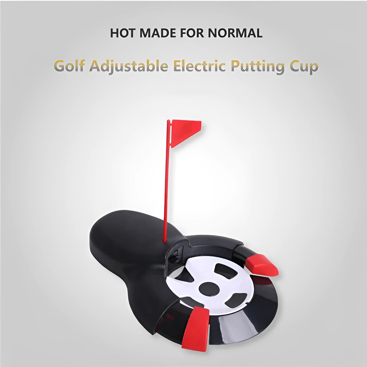 Black golf electric adjustable automatic rebound rebounder ABS 27x21cm on grass