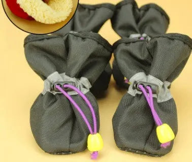 Soft bottom antiskid cloth dog shoe for small dogs, available in multiple sizes and colours including plus velvet thick style