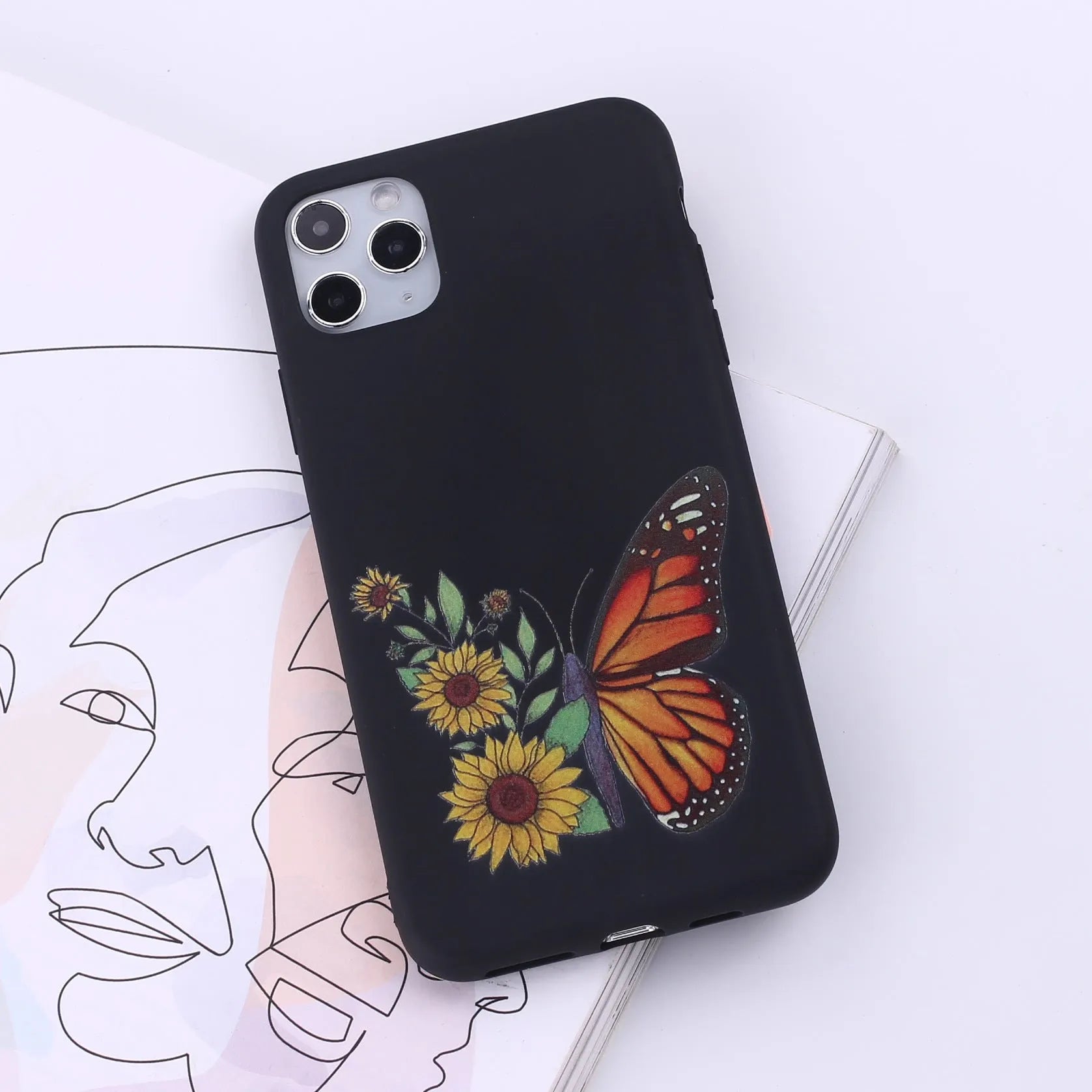 iPhone mobile phone case in a selected colour from a range of fourteen options, showing the painted TPU back cover design.