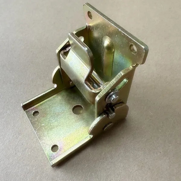 Furniture foot folding hinge with invisible self-locking mechanism in multiple colour finishes