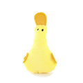 Colourful duck-shaped plush pet toy with catnip filling and squeaker sound for cats and dogs