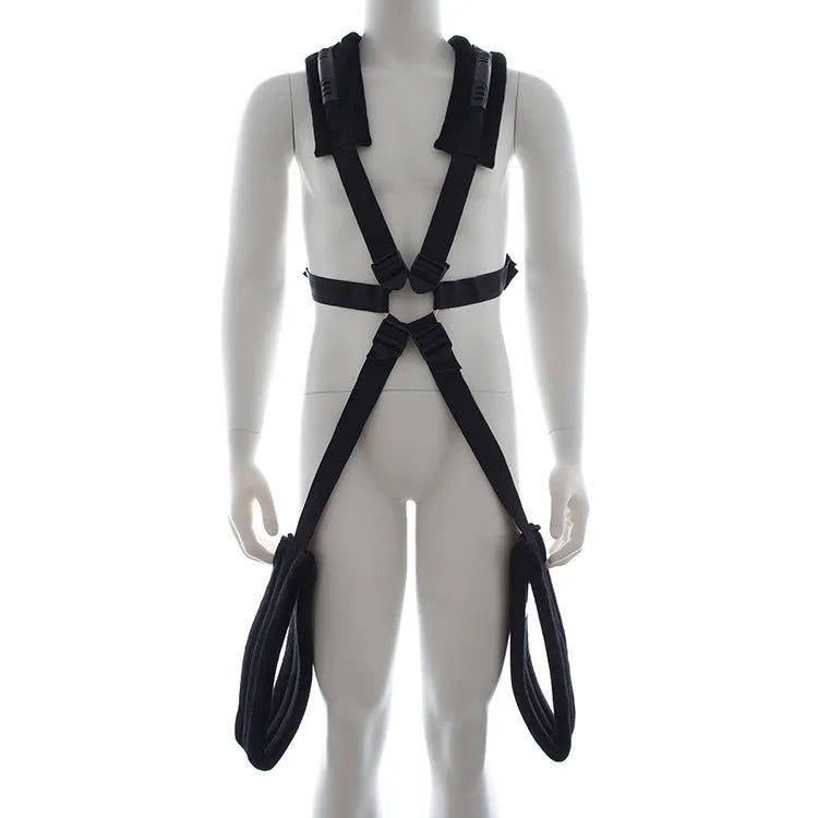 Nylon backpack swing for couples in black, pink, and red colour options