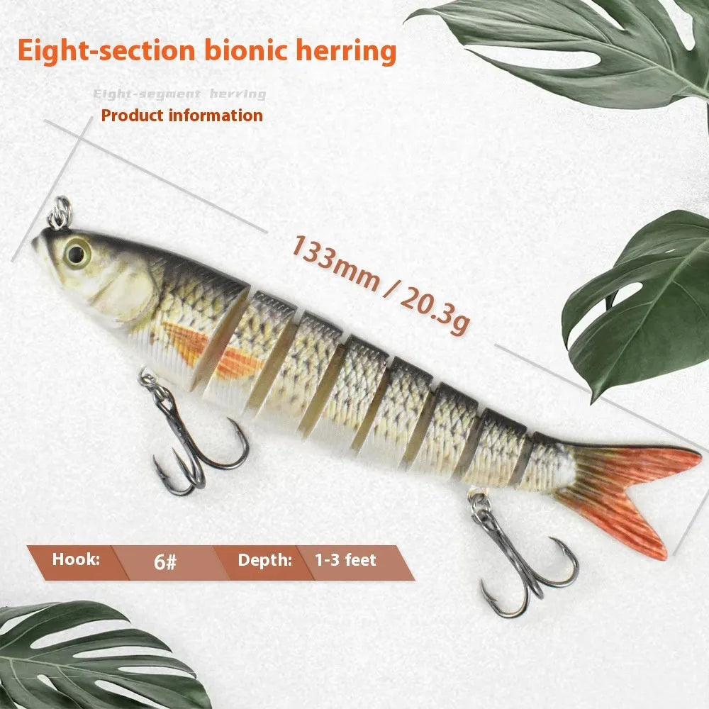 Eight Fish 133mm 203g hard bait bionic plastic fishing lure with colour options