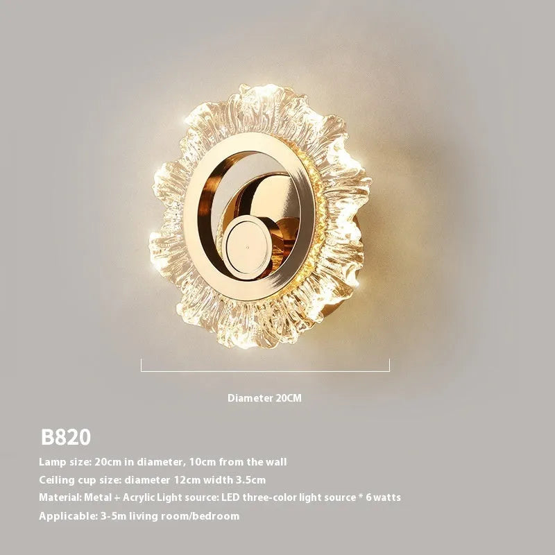 High Sense modern minimalist wall lamp with acrylic shade in contemporary bedroom setting