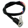Black stainless steel motorcycle double flash switch with illuminated light ring and metal button