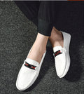 Men's Doudou casual shoes with black PU upper and rubber sole on a light background