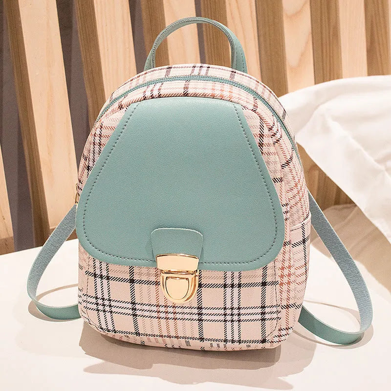 One shoulder diagonal phone bag in PU material, shown in a choice of black, blue, brown, pink, or red.