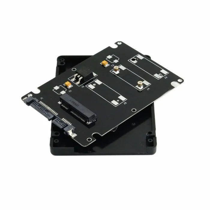 Black mSATA to SATA transfer box enclosure with 7mm thickness for notebook use