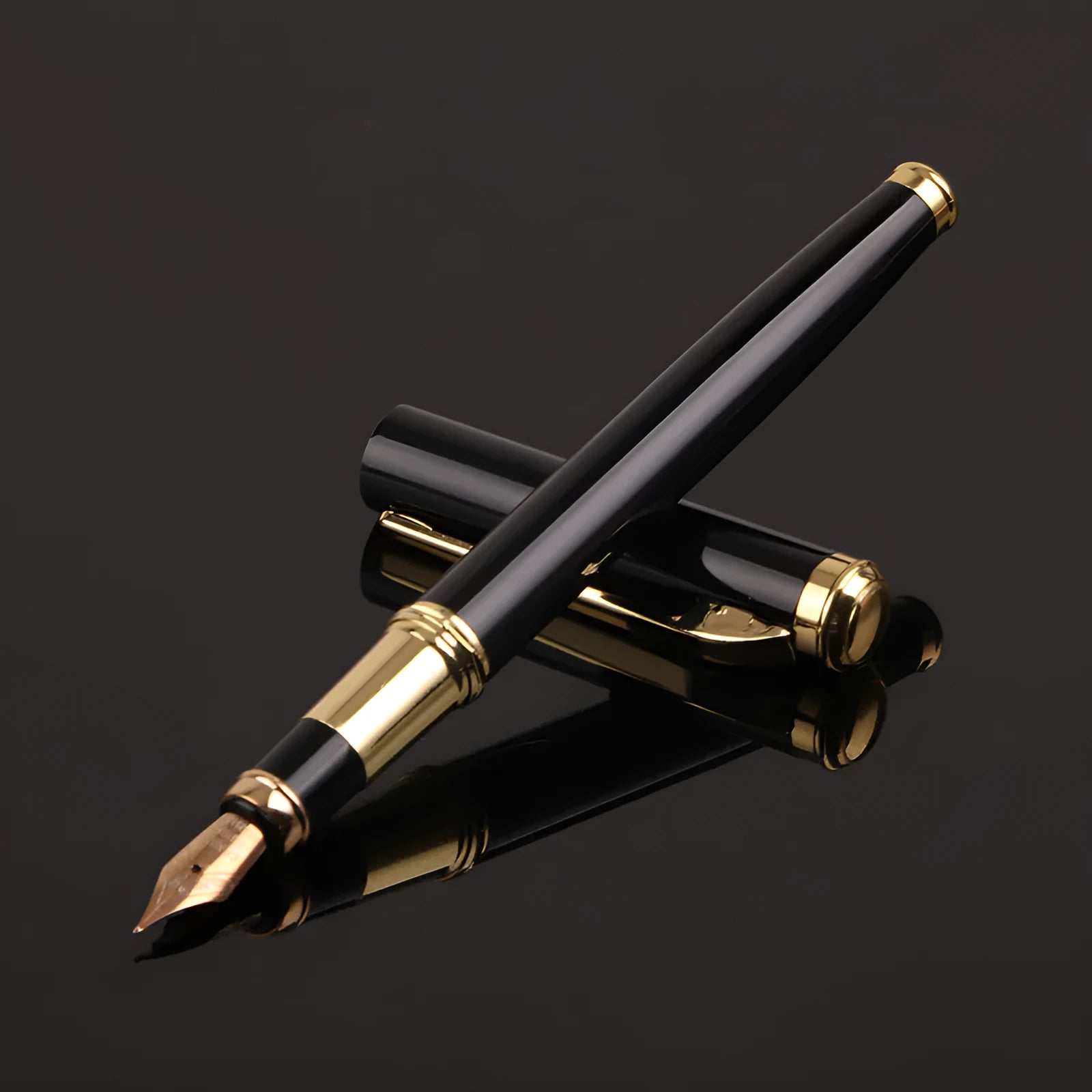 Metal ballpoint pen with 0.5mm fine tip in black and red colour options