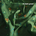 Pure ramie embroidery cloth fabric for Hanfu making in beige, green and dark green colours