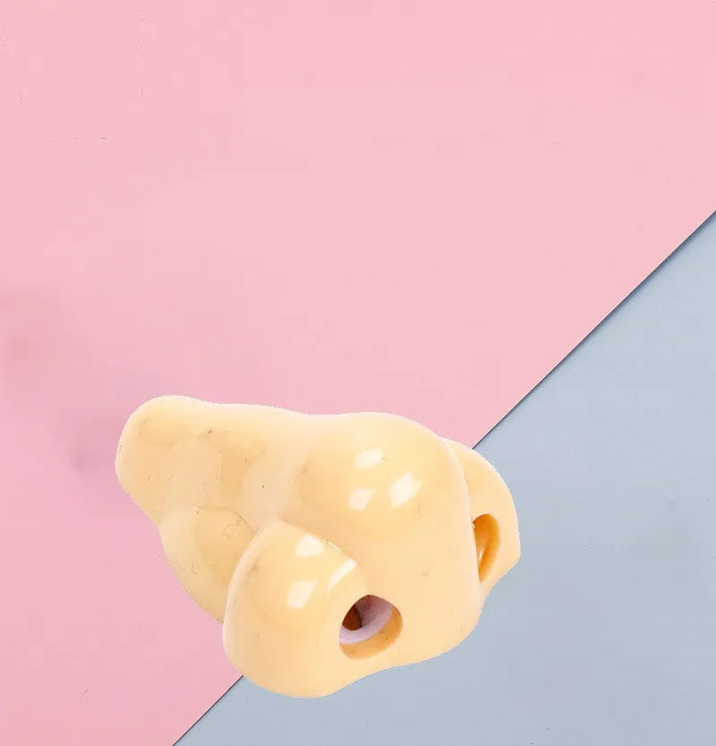 Flesh colour geometry plastic pencil sharpener with big nostril hole for standard pencils