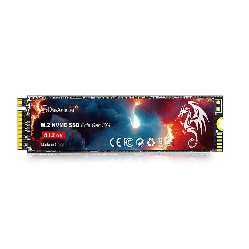 M.2 NVMe PCIe 3.0 Solid State Drive for desktop computers, showing compact 80mm length.