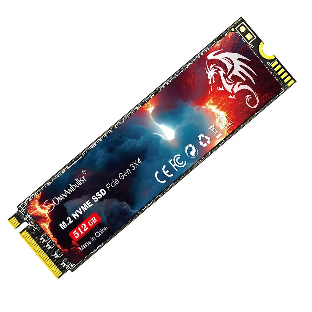 M.2 NVMe PCIe 3.0 Solid State Drive for desktop computers, showing compact 80mm length.