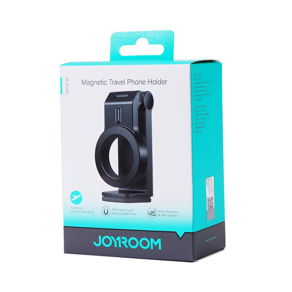 Black universal magnetic desktop phone holder for 4.7 to 7.0 inch devices, made from ABS PC material.