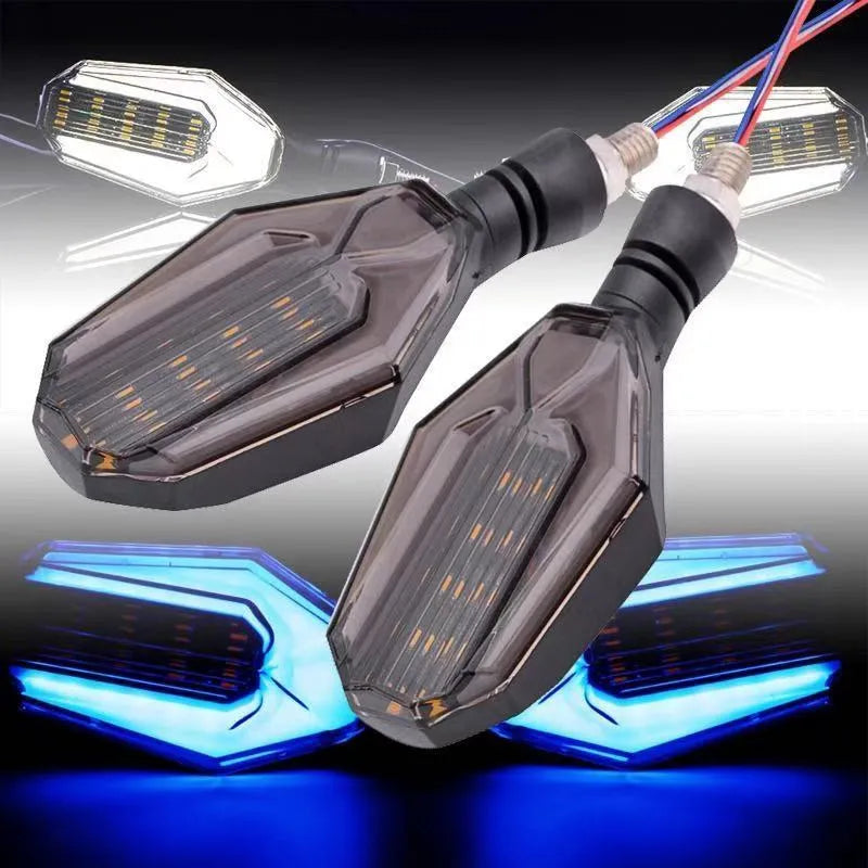 Motorcycle two-colour 30LED steering indicator with ABS acrylic housing for road race bikes