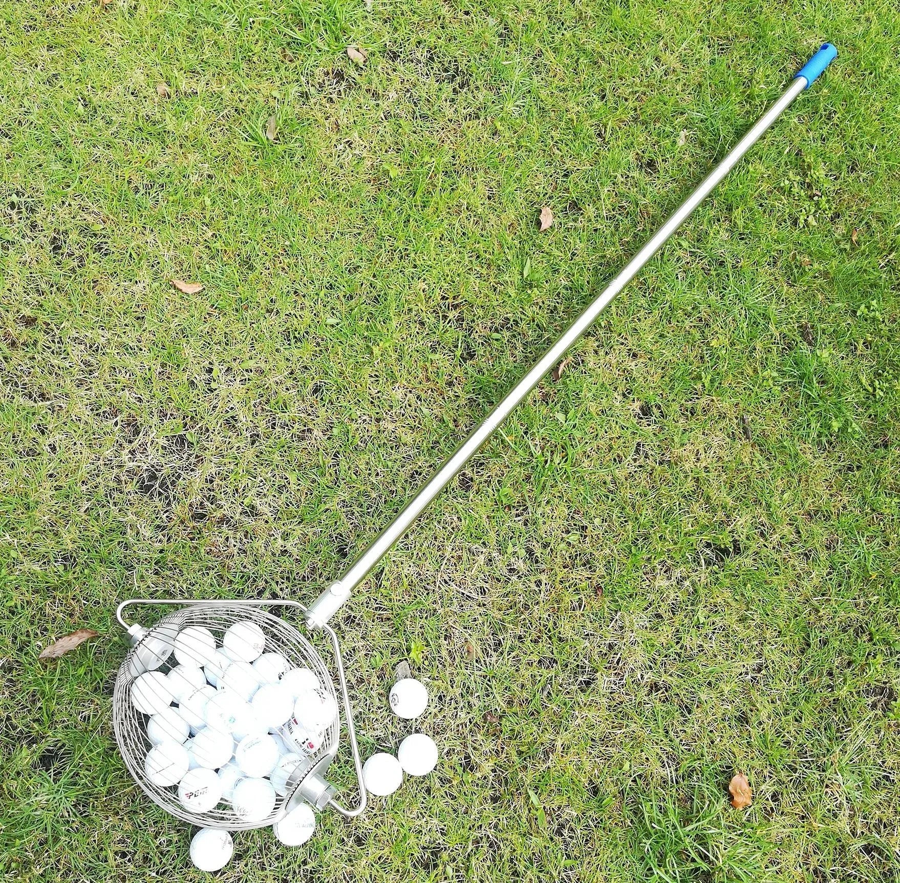 Metallic stainless steel golf ball picker retriever tool