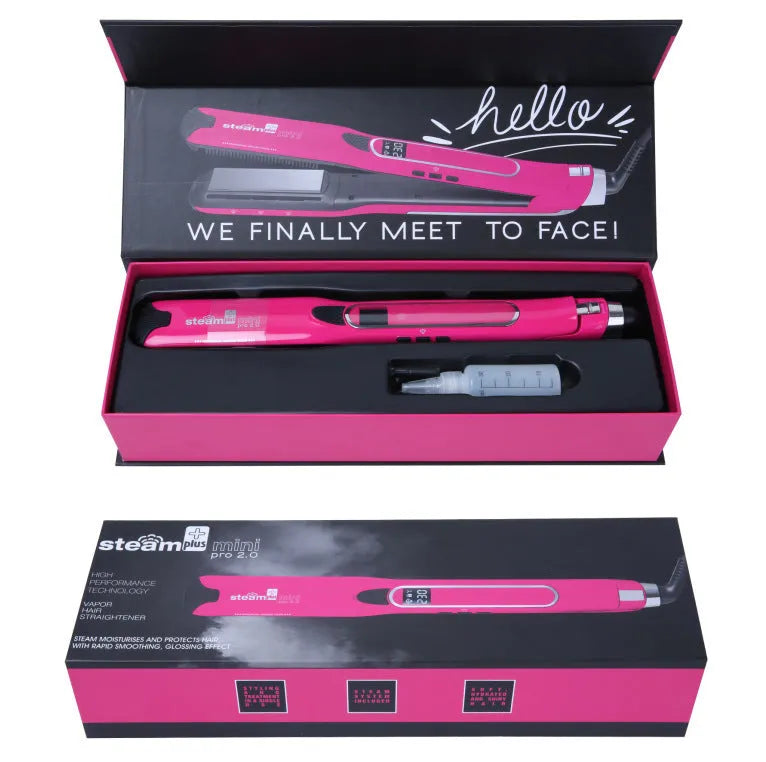 Mini steam splint spray hair straightener in champagne, purple or rose red colour