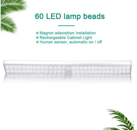 Rechargeable LED motion sensor light in three sizes: 190mm, 300mm and 400mm lengths