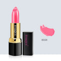 Moisturising lipstick lip gloss stick in 3.8g size, shown in a range of ten colours