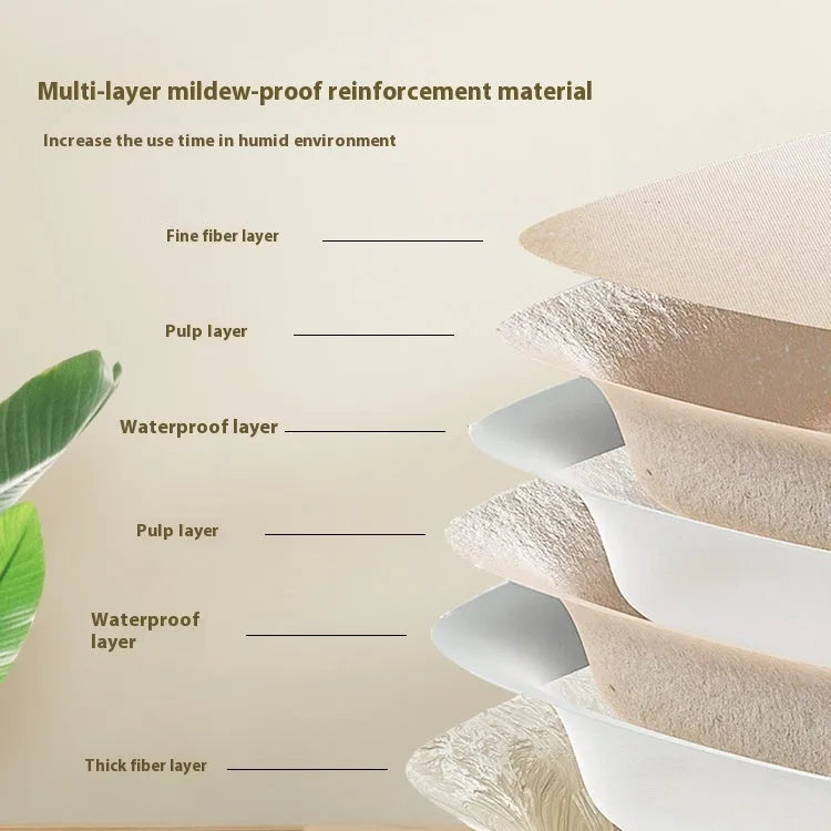 Brown disposable waterproof cat litter box with degradable plastic construction