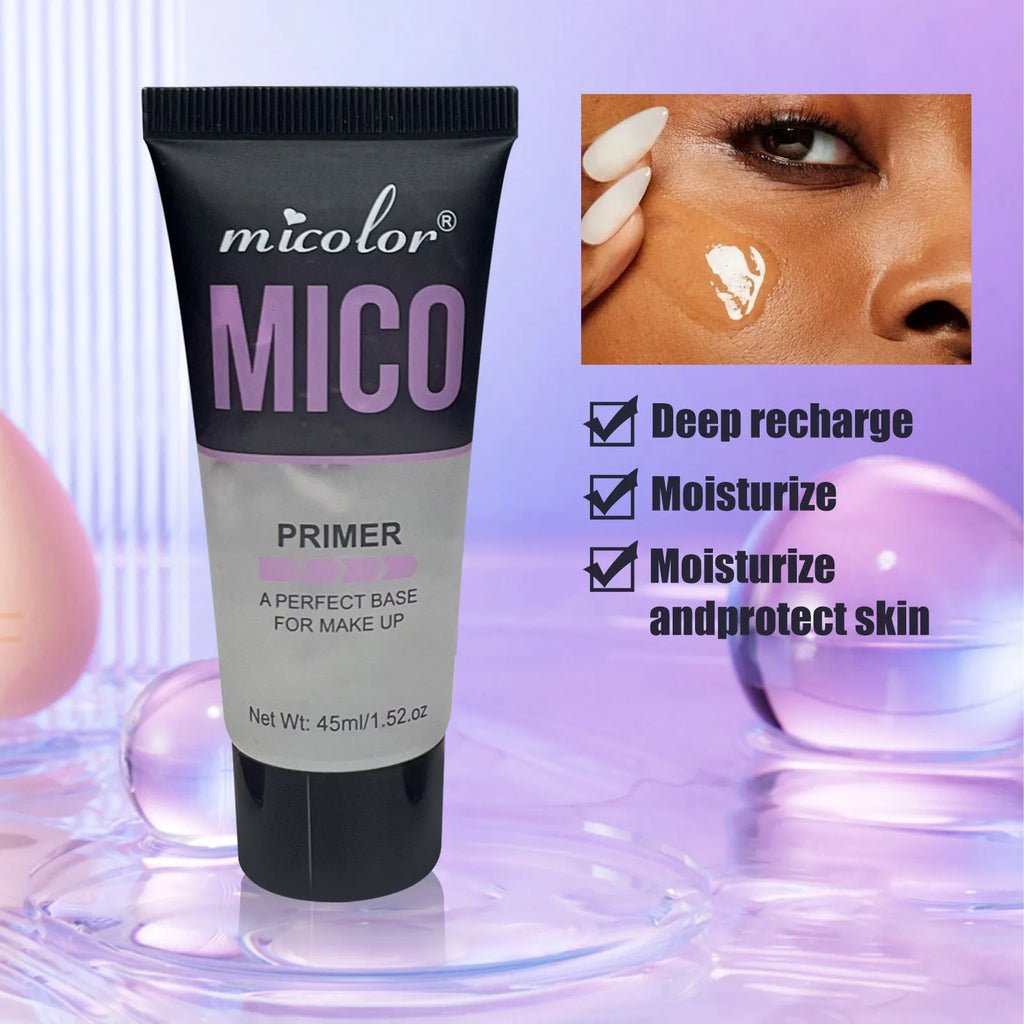 Makeup primer and finishing spray set with 45ml and 40ml bottles for universal skin types