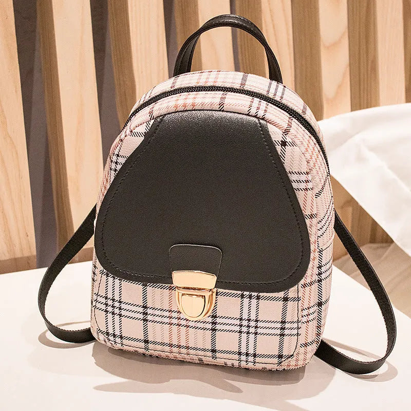 One shoulder diagonal phone bag in PU material, shown in a choice of black, blue, brown, pink, or red.