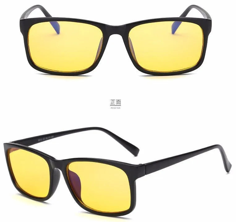 Unisex Blu-ray glasses with vintage plastic frame, PC lenses, reed colour, UV400 protection
