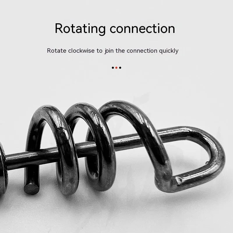 Stainless steel fishing swivel connector with 8-shaped ring and multiple colour options