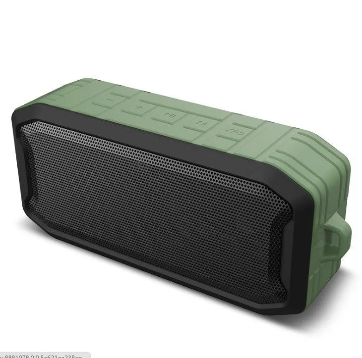 Mini portable bluetooth speaker in silicone body, black colour, compact size