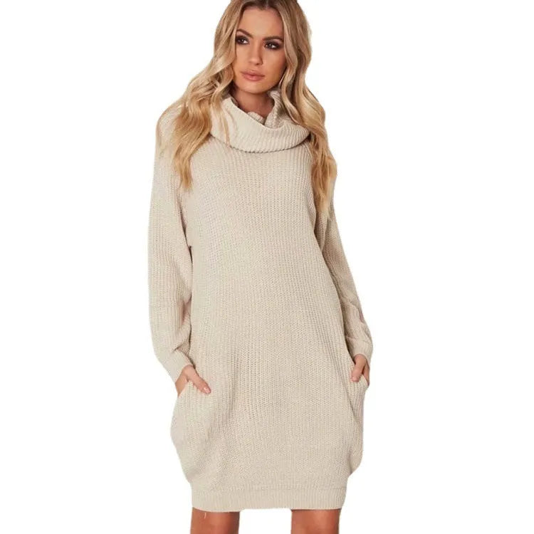Acrylic imitation cashmere pullover sweater in apricot colour, showing loose slim fit and regular sleeves.