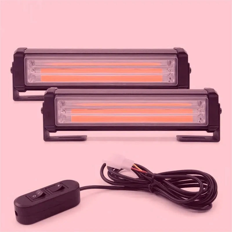 Yellow Model 208 strobe warning light with aluminium alloy and PC housing, 160mm in diameter.