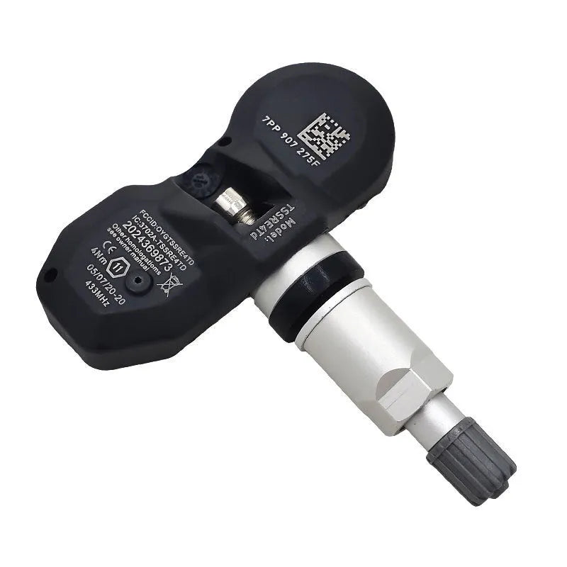 Black wireless tyre pressure monitor sensor for Audi vehicle TPMS replacement